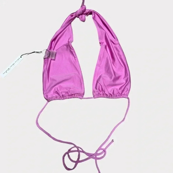 Monica Hansen Beachwear Women's Size Large Money Maker Halter Bikini Top Orchid - Picture 9 of 11